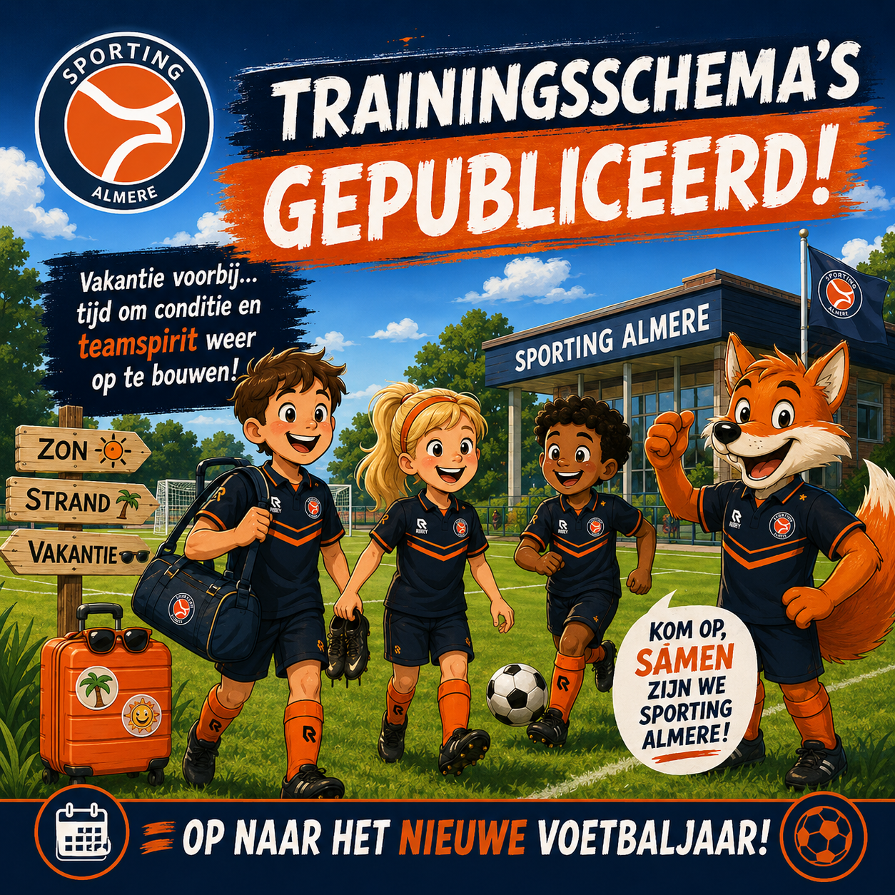 ⚽ Trainingsschema’s seizoen 2026/2027 gepubliceerd